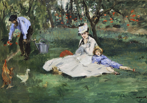 3058 Edouard Manet The Monet Family in Their Gar