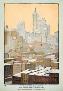 3722 The Singer Building from Brooklyn Bridge Lov