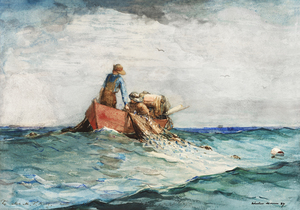 3784 Hauling in the Nets 1887 by WinslowHomer