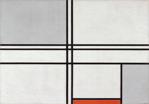 3807 Piet Mondrian Composition No. 1 Gray Red