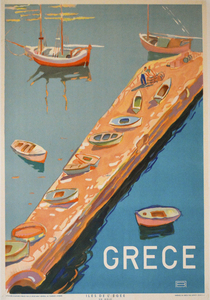grece vinatge travel poster
