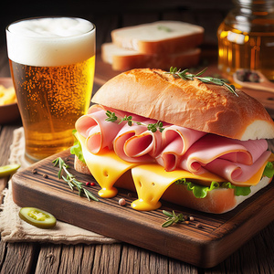 03 Sandwich bread tomato lettuce and yellow chees