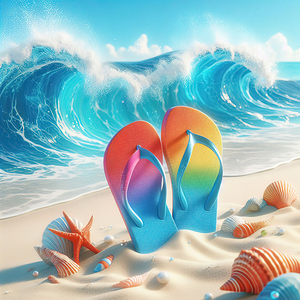 107 Beach flip flops