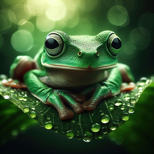 123 Green frog photography