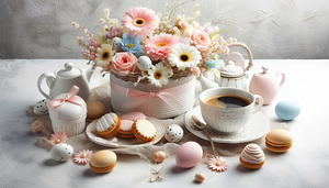 78 A pretty Mothers  Day or Easter high tea with