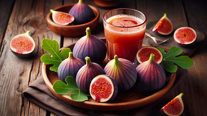 79 Several figs and purple fig juice
