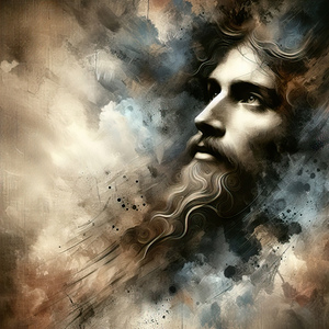 40 Portrait of Jesus Christ on abstract grunge ba