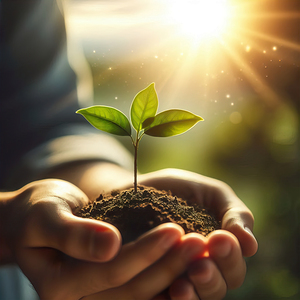 422 In the hand an ecology tree