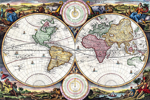 5084 Pictorial Illustrated Map of New York and Br