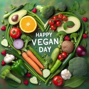 55 Fresh vegetables in the shape of a heart on a