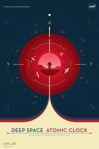 7444 Reloj Atomico Del Espacio Profundo Rojo