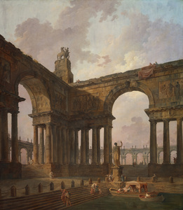 7728 The Landing Place by Hubert Robert