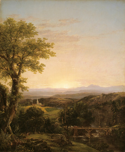 7734 New England Scenery by Thomas Cole