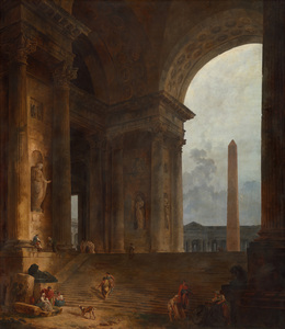 7741 The Obelisk by Hubert Robert