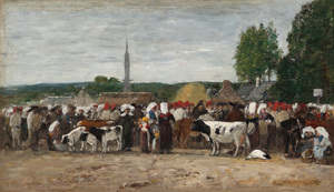 8044 Eugene Boudin Fair in Brittany 1874