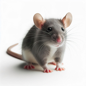 395 gray sewer rat white background photography.j