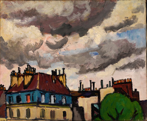 8074 Henry Lyman Sayen Rooftops and Clouds Paris