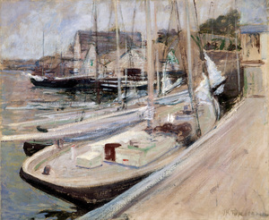 8142 John Henry Twachtman Fishing Boats at Glouce