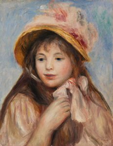 8302 Pierre Auguste Renoir Girl with Pink Bonnet.