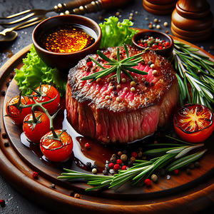 Beef fillet with vegetable garnish 3