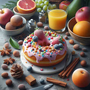 Donuts decorated with topping pastry decoration 5