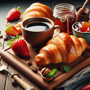 Food Assorted fluffy pastries including croissant 1714906575.1034