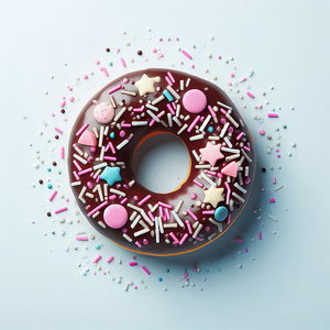 assorted donuts with chocolate frosted pink glaze 1714718632.2728