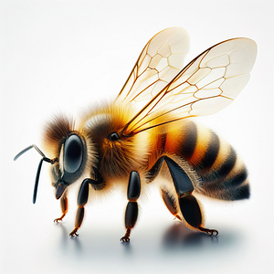 bee isolated on white background 1