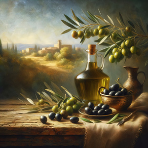 olive oil olives still life 6