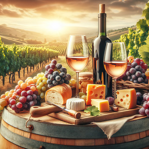 still life with wine and cheese 7