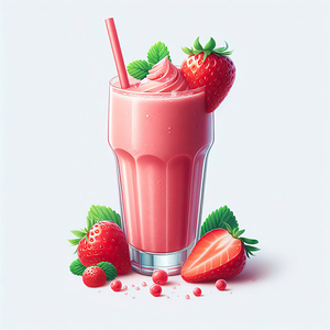 strawberry milkshake illustration 4