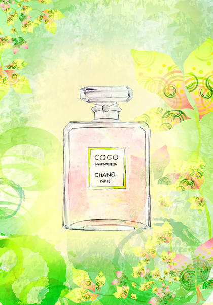 chanel perfume bottle poster