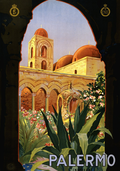 palermo vintage poster by artvi