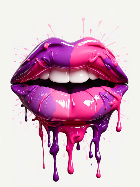 Lips and fluids Print