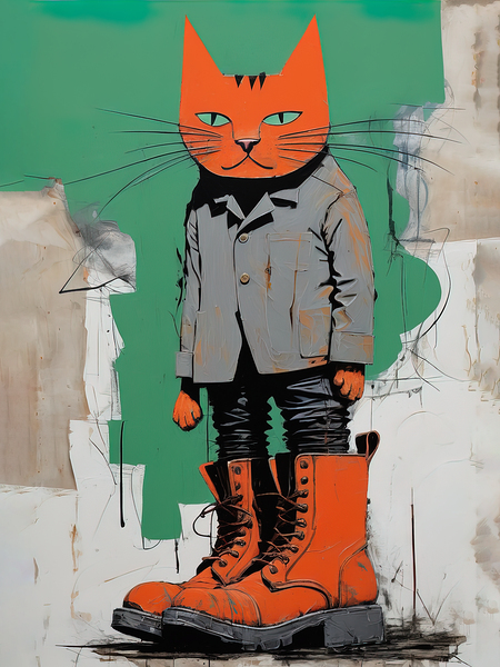 the cat with boots Print
