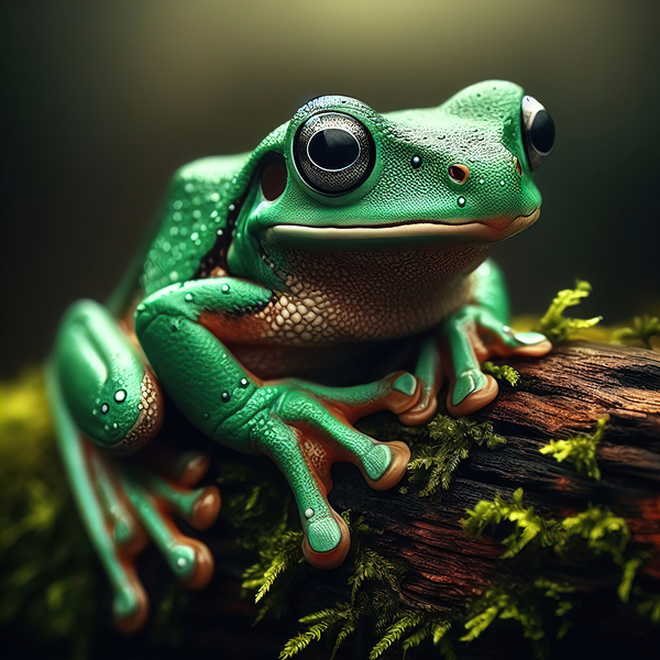 122 Green frog photography Print