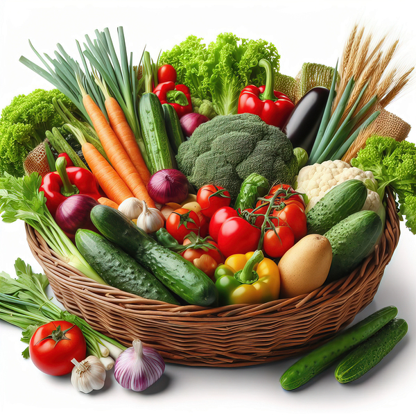 Basket with various fresh vegetables 5 Print