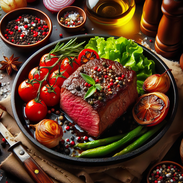 Beef fillet with vegetable garnish 1 Print