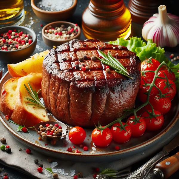 Beef fillet with vegetable garnish 5 Print