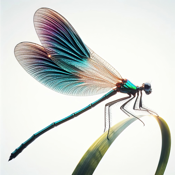 Dragonfly isolated on white 8 Print