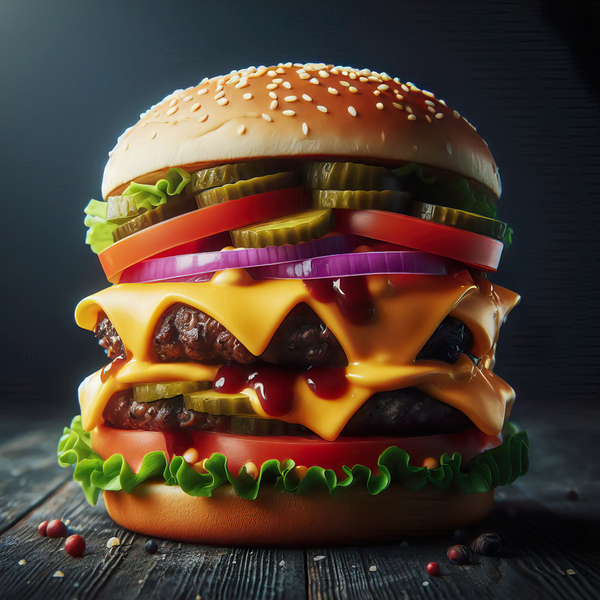 Hamburger french fries and drink on white 15 Print