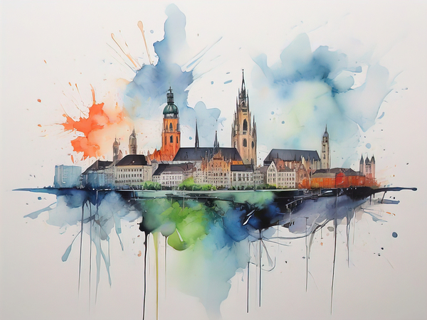 MUNICH SKYLINE Print