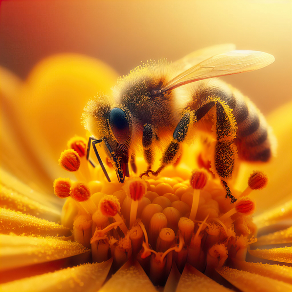 Pollinating bees bee pollinating 1 Print