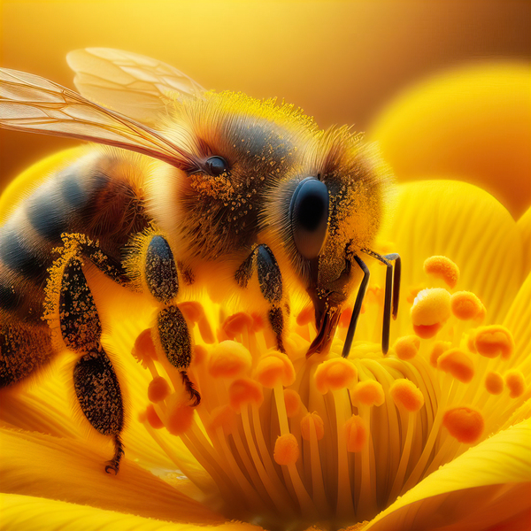 Pollinating bees bee pollinating 2 Print