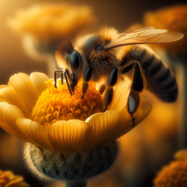 Pollinating bees bee pollinating 3 Print