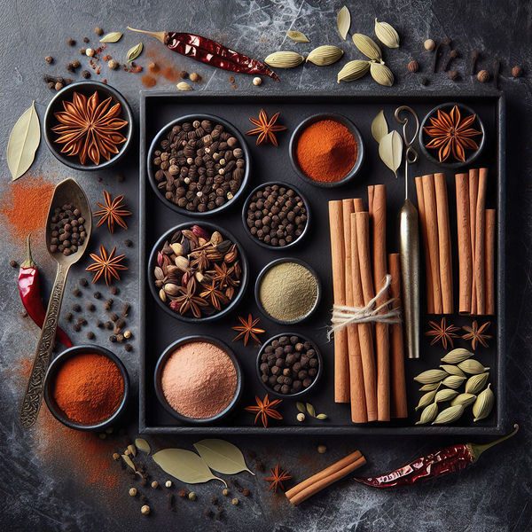 Spices on black background 3 Print