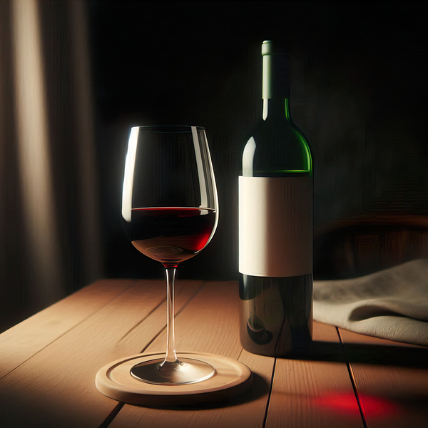 bottle of wine and a full glass 13 Print