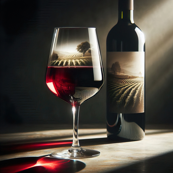 bottle of wine and a full glass 14 Print