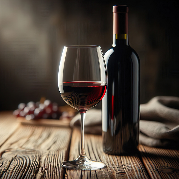 bottle of wine and a full glass 15 Print