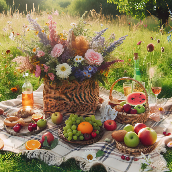 picnic basket in the countryside 1 Print